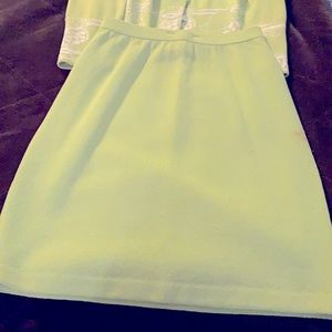 Lime green knit StJohn Skirt